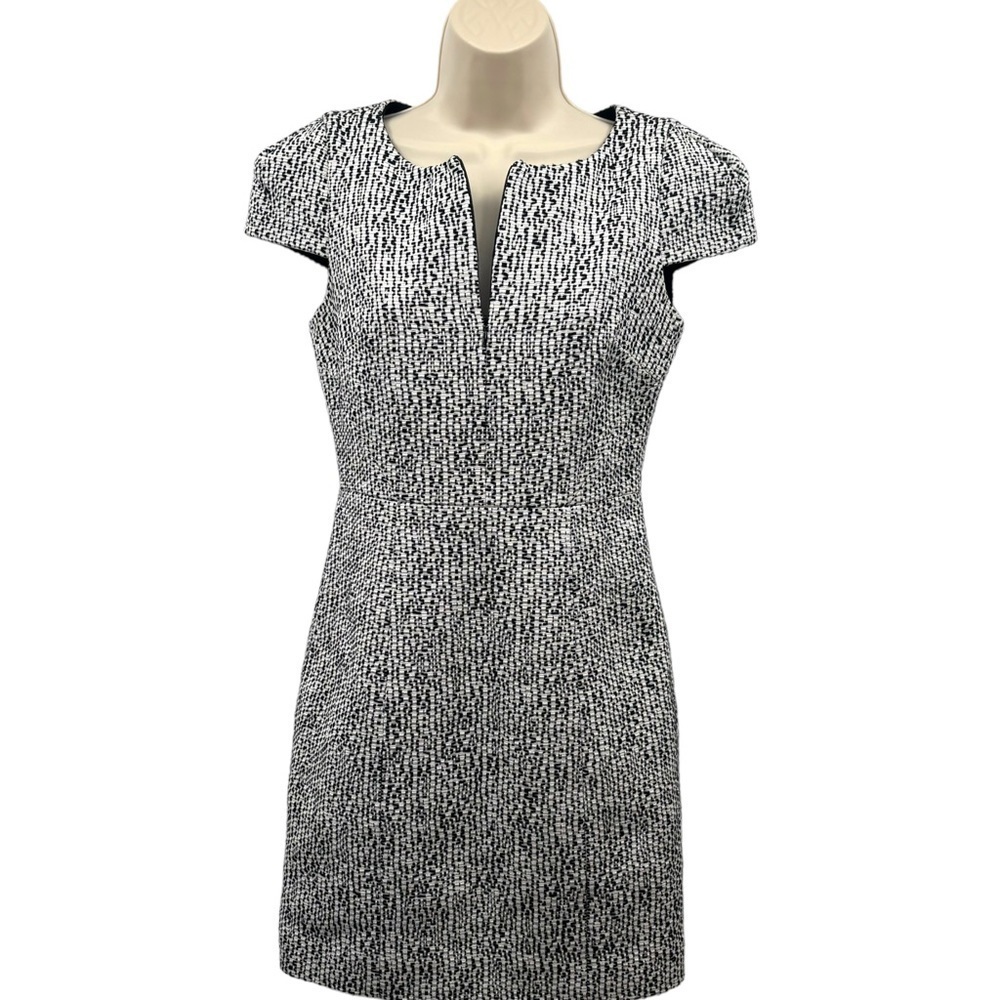 Anthropologie 4C Collective Tibi Textured Tweed Cap Sleeve Sheath Dress size 4
